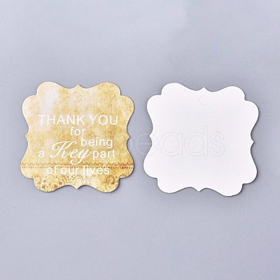 Floral Pattern Paper Gift Tags CDIS-K002-E08-1