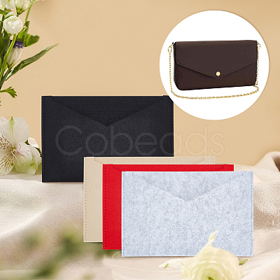 4Pcs 4 Colors Wool Felt Envelope Purse Insert Organizer FIND-WR0006-71C-1
