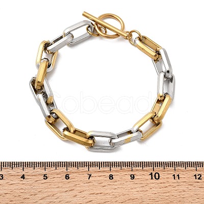 304 Stainless Steel Cable Chain Bracelets for Women BJEW-D377-01E-1
