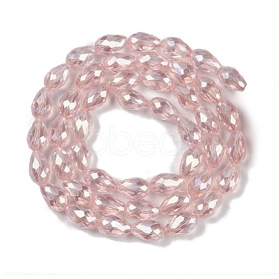 Transparent Electroplate Glass Beads Strands LS-EGLA-N013-T8mm-B18-1