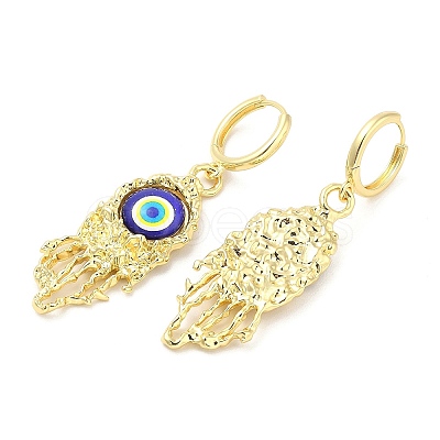 Rack Plating Brass Dangle Earrings for Women EJEW-M260-24G-02-1