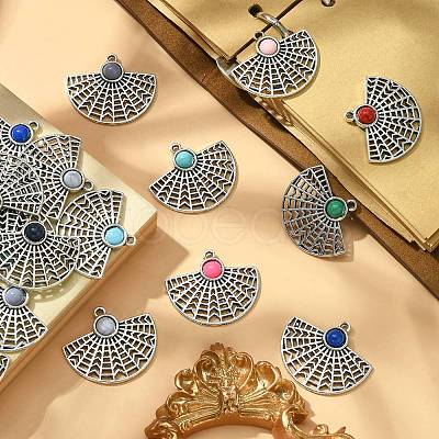 30Pcs Resin Imitation Turquoise Pendants RESI-CJ0003-68-1
