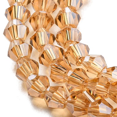 Transparent Electroplate Glass Beads Strands EGLA-A039-T4mm-A18-1