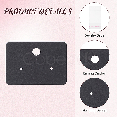 1Set Blank Paper Earring Display Cards EDIS-CN0001-01A-03-1