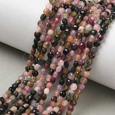 Natural Multicolor Tourmaline Beads Strands G-E530-07H-1