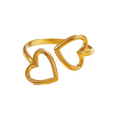 304 Stainless Steel Cuff Open Rings WGD404C-02-1