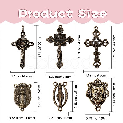 DIY Religion Pendants & Links Jewelry Making Finding Kit DIY-SZ0007-29-1