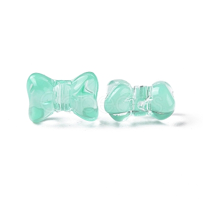 Transparent Spray Painted Glass Beads LS-GLAA-I050-11F-1