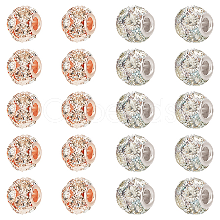 20Pcs 2 Colors Brass Beads RB-AR0001-07-1
