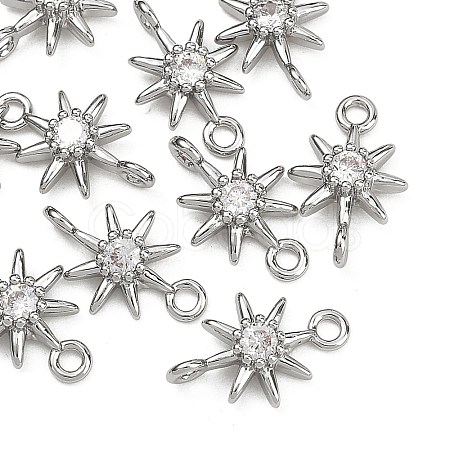 SHEGRACE Brass Clear Cubic Zirconia Charms XGRQ2O255-426P-1