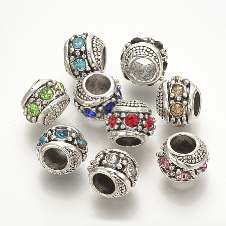 Alloy Rhinestone European Beads MPDL-Q208-075-1