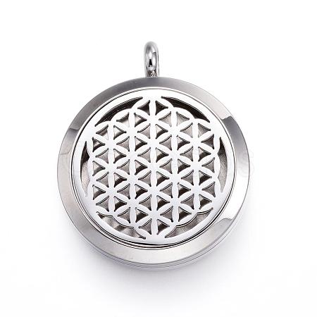 316 Surgical Stainless Steel Diffuser Locket Pendants STAS-H342-96P-1