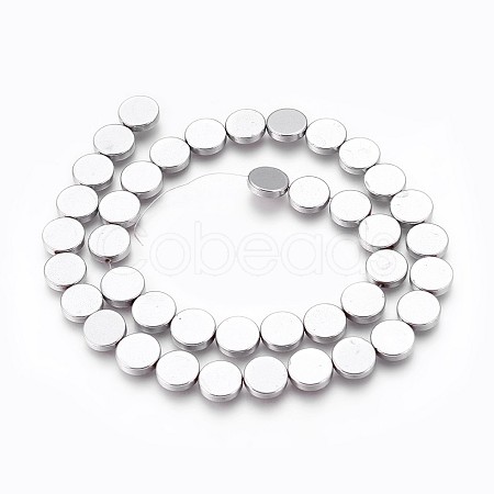 Electroplated Non-magnetic Synthetic Hematite Beads Strands G-P392-S06-1