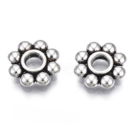 Tibetan Style Alloy Daisy Spacer Beads TIBEB-N005-077C-01-1
