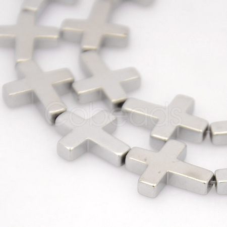 Electroplate Non-magnetic Synthetic Hematite Beads Strands G-J253-03-1
