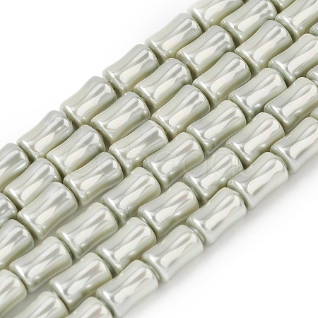 Electroplate Opaque Glass Imitation Pearl Beads Strands EGLA-H113-07D-1