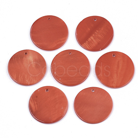 Natural Freshwater Shell Pendants SHEL-R022-01C-1