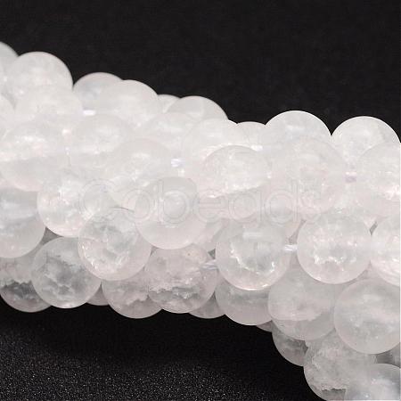 Synthetic Crackle Quartz Bead Strands CCG-K002-8mm-01-1