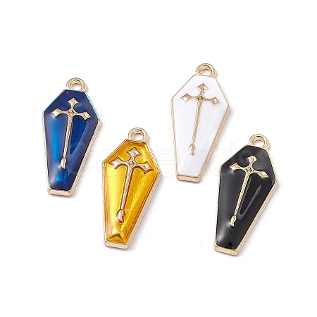 Alloy Enamel Pendants ENAM-H039-10G-1