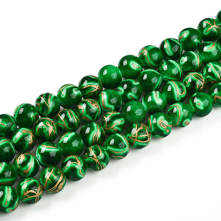 Baking Paint Glass Beads X1-DGLA-N010-10mm-04-1