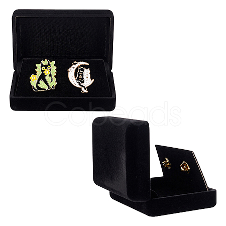 Velvet with Plastic Jewelry Set Box CON-WH0097-03A-1