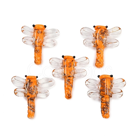 Transparent Lampwork Beads FOIL-I017-01A-1