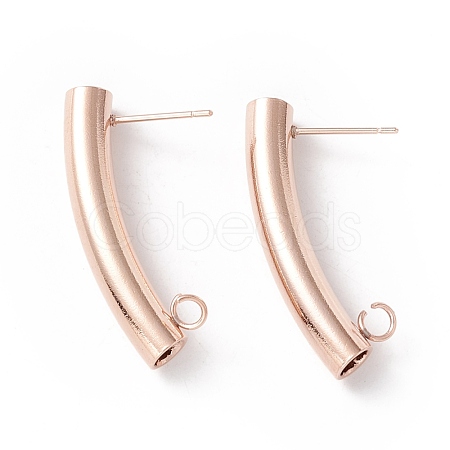 304 Stainless Steel Stud Earring Findings STAS-P308-07RG-1