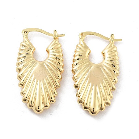 Brass Hoop Earrings EJEW-H301-01G-04-1