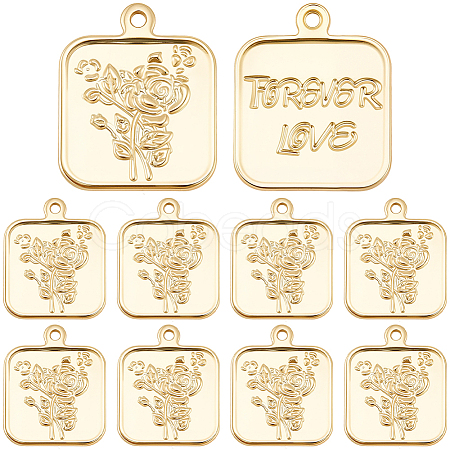 10Pcs Brass Pendants KK-BBC0023-76-1