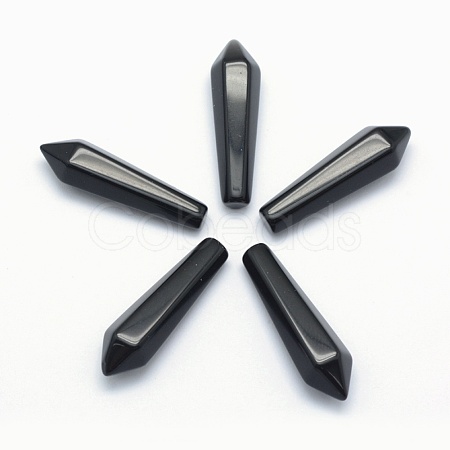 Natural Obsidian Pointed Beads G-E490-C17-1