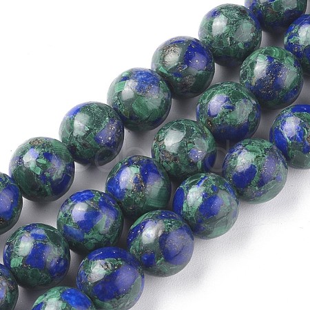 Assembled Synthetic Lapis lazuli and Malachite Beads Strands G-L528-03B-1