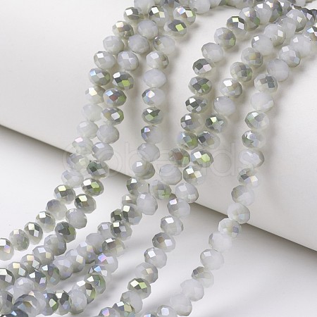 Electroplate Glass Beads Strands EGLA-A034-J1mm-S04-1