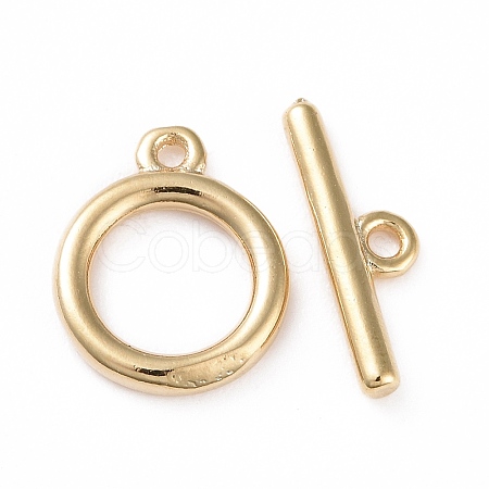 Eco-friendly Brass Toggle Clasps X-KK-D082-14G-1