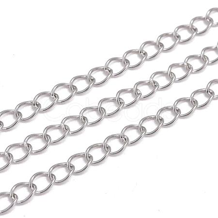 Tarnish Resistant 304 Stainless Steel Twisted Chains CHS-A003K-0.6mm-1