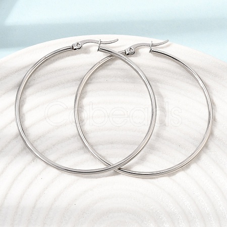 201 Stainless Steel Hoop Earrings SA-CBA4A0D-16P-F-1