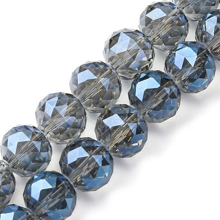 Transparent Electroplate Glass Beads Strands EGLA-N002-34F-F04-1