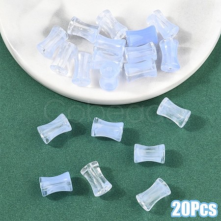 20Pcs Transparent Acrylic Beads Ink Wind Gradient Effect OACR-YW0003-20G-1