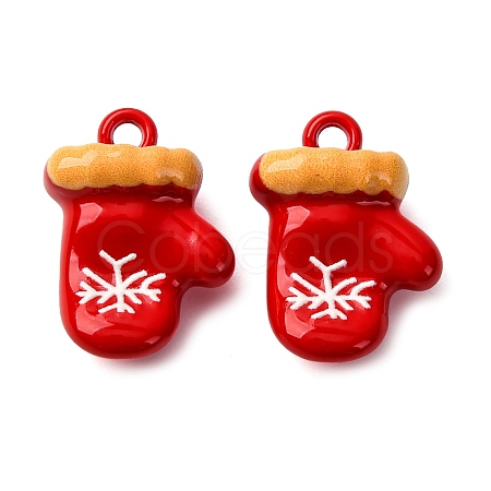 Christmas Themes Baking Paint Alloy Pendants LS-FIND-G097-02D-1
