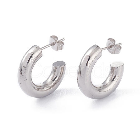 Tarnish Resistant 201 Stainless Steel Stud Earrings EJEW-F272-02A-P-1