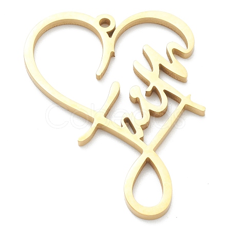 Ion Plating(IP) 304 Stainless Steel Pendants LS-STAS-B016-06G-1