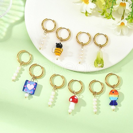 202 Stainless Steel Hoop Earrings EJEW-JE07422-1