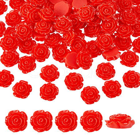 80Pcs Opaque Resin Cabochons RESI-DC0001-61A-1