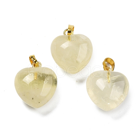 Natural Lemon Quartz Pendants G-J386-H18-G-1
