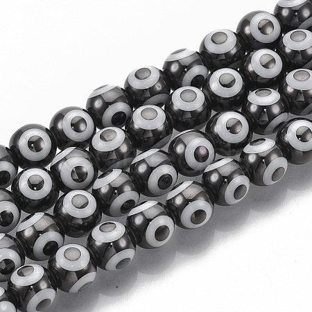 Electroplate Glass Beads Strands EGLA-T012-02C-8MM-1