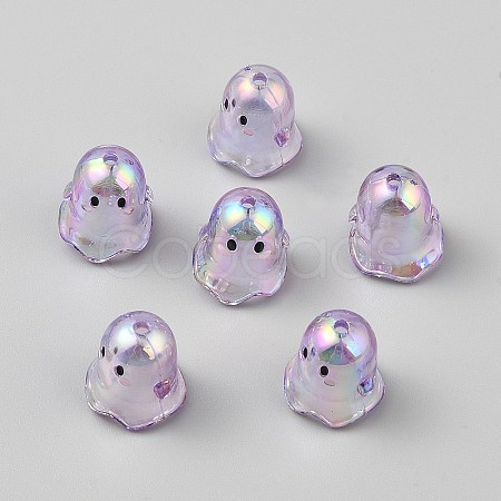Transparent Acrylic Bead Caps TACR-WH0021-20A-1