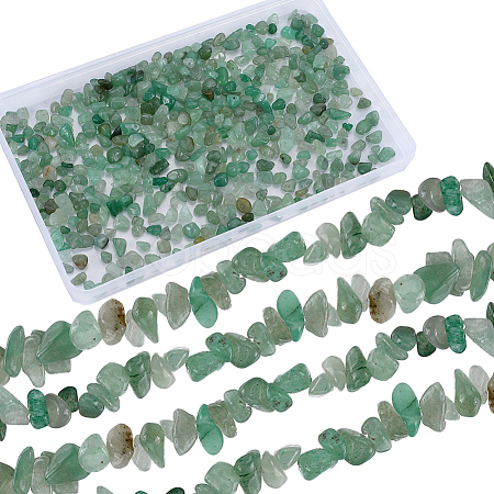 SUNNYCLUE 4 Strands Natural Aventurine Chip Beads Strands G-SC0002-69-1