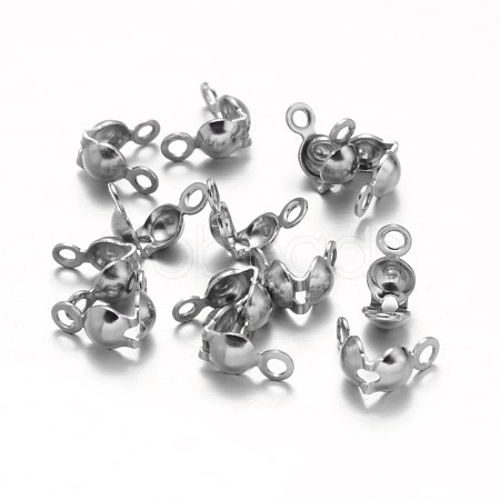 Tarnish Resistant 304 Stainless Steel Bead Tips X-STAS-M213-09-1