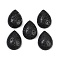 Natural Lava Rock Cabochons, Teardrop, 20~20.5x15~15.5x6.5~7mm