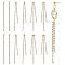 SUNNYCLUE 24Pcs 3 Style Brass Rhinestone Cup Chain Big Pendants, Tassel Pendant, Crystal, Golden, 68~70x2.5~6x2mm, Hole: 1.6mm, 8Pcs/style