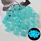 Resin Luminous Glow in the Dark Pebbles Stone, Vase Fillers, Nuggest, Medium Turquoise, 20~30mm